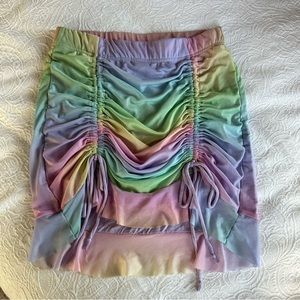 Rainbow mini skirt